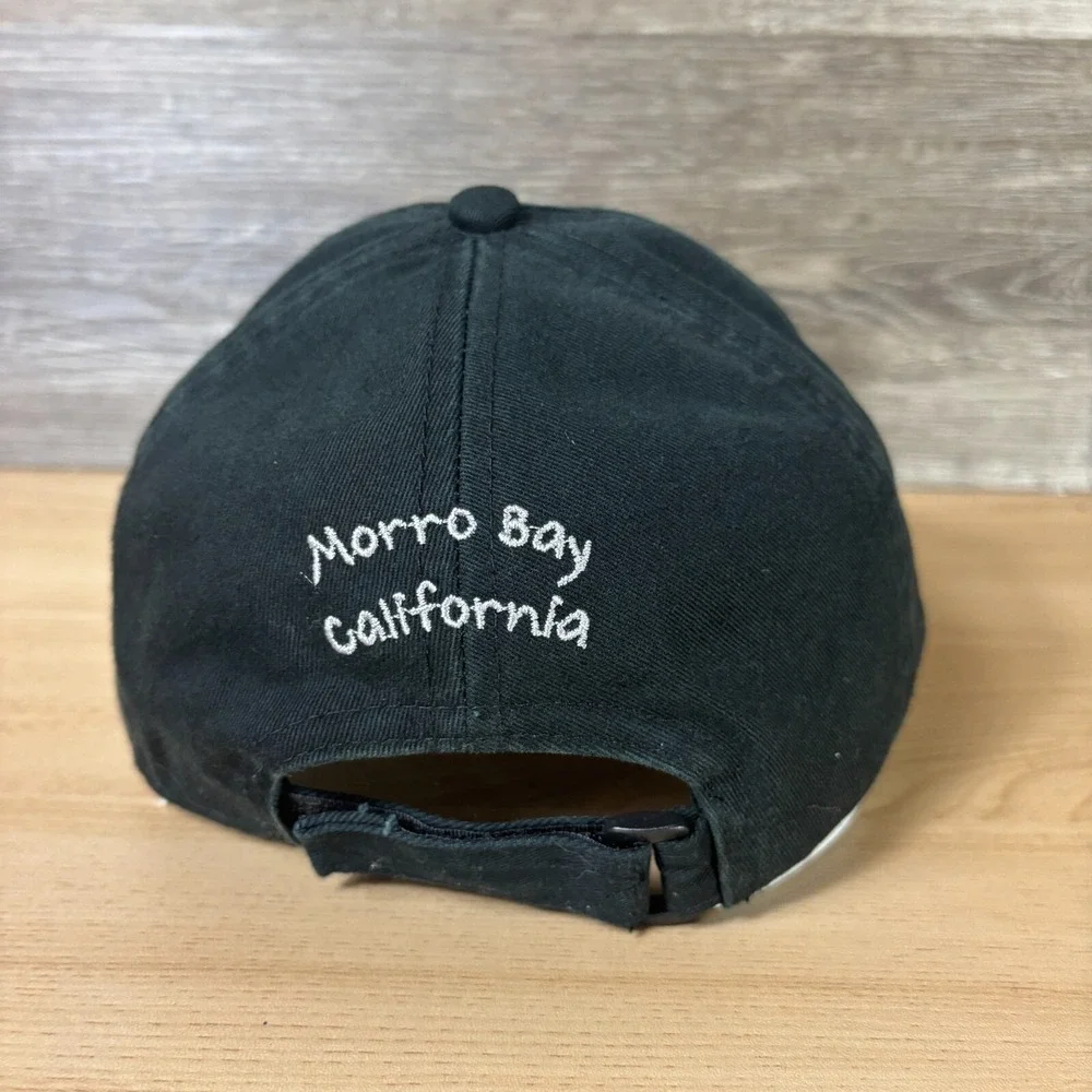 Morro Bay Hat Cap Strap Back Kids Youth Black California Adjustable